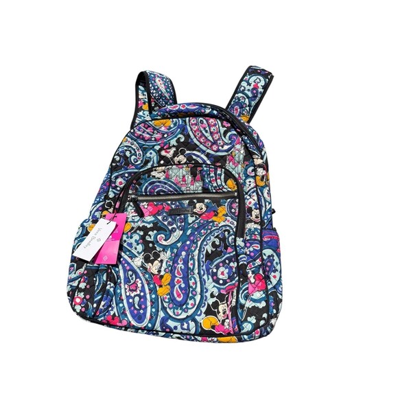 Vera Bradley Handbags - Vera Bradley Iconic Campus Backpack Disney Mickey Whimsical Paisley castle New